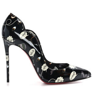 Christian Louboutin Hot Chick 100 Weapons Limited Edition Black Multi Pumps 36.5